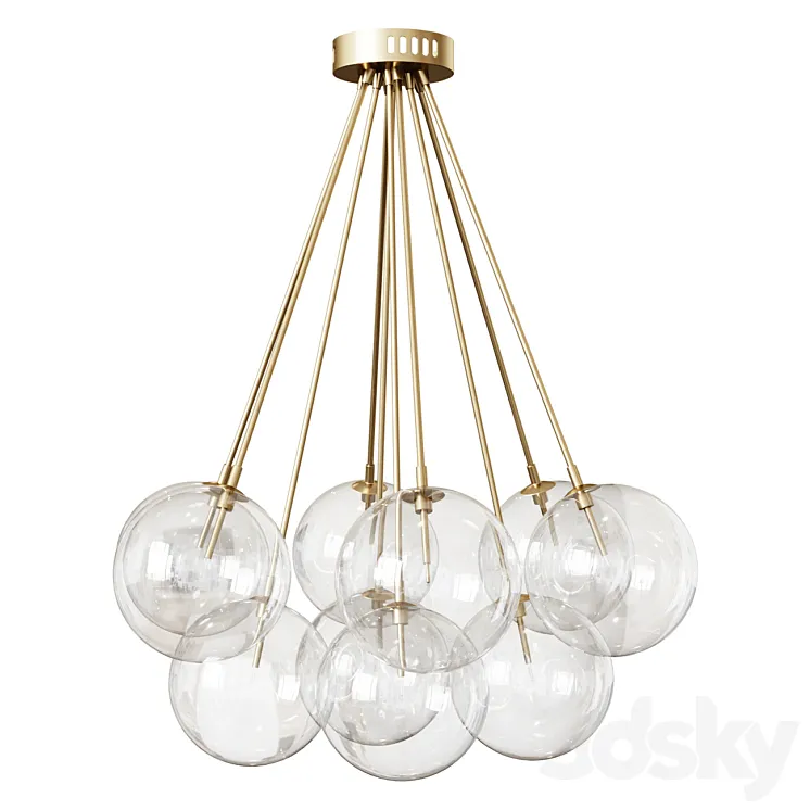 Eichholtz chandelier CEILING LAMP MOLECULE light fixture 3DS Max Model