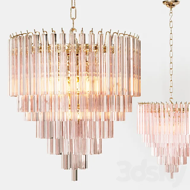 Eichholtz CHANDELIER NOVA rose glass 3ds Max