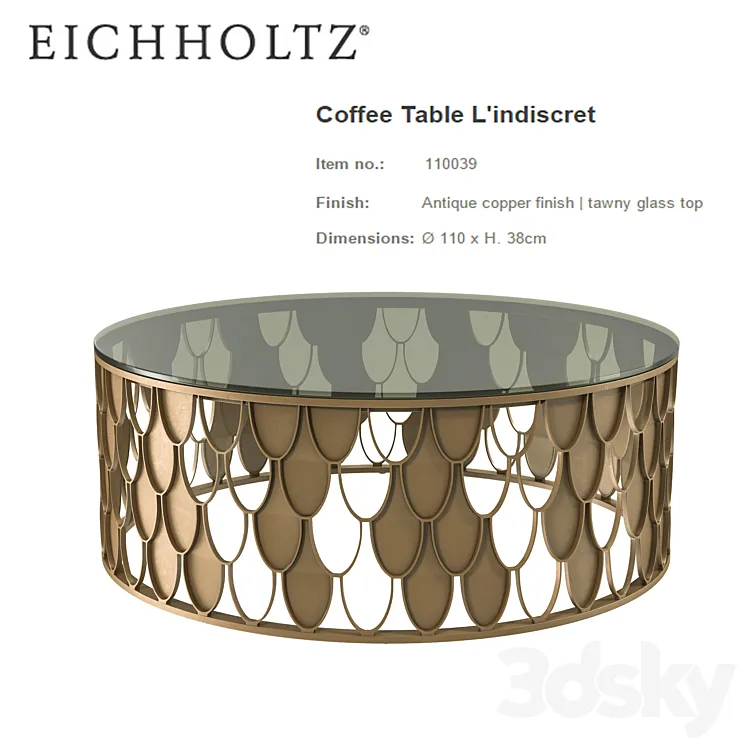 Eichholtz coffe table L'indiscret 3DS Max