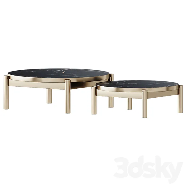 Eichholtz COFFEE TABLE QUEST SET OF 2 Coffee table coffee table 3ds Max