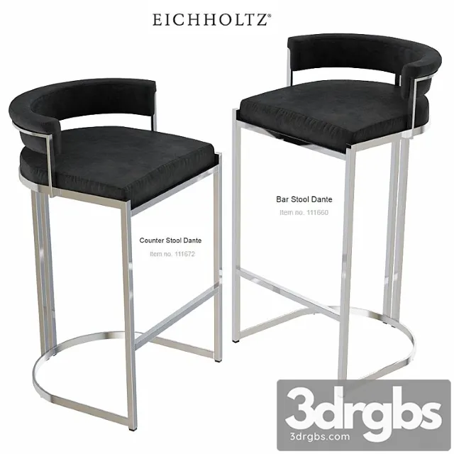 Eichholtz counter & bar stool dante 111672 111660 2 3dsmax Download