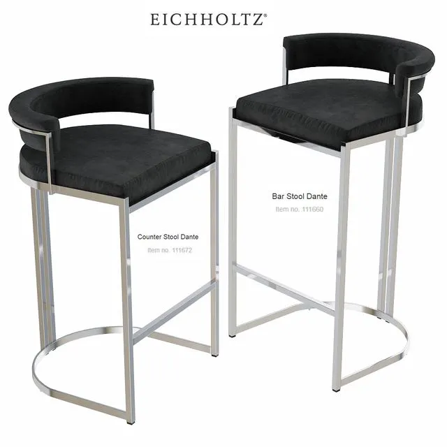 EICHHOLTZ Counter & Bar Stool Dante 111672 111660 3dsMax Model
