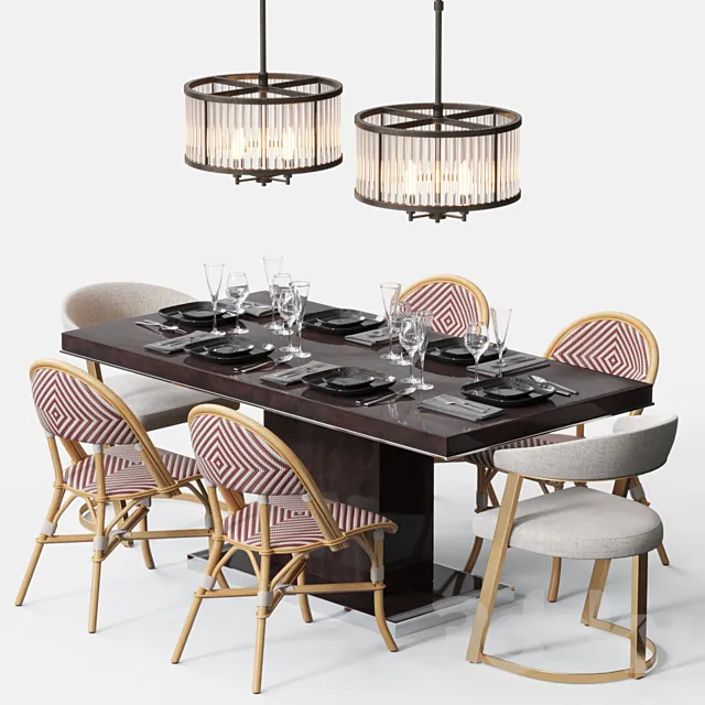 Eichholtz Dining Set B 3DS Max Model