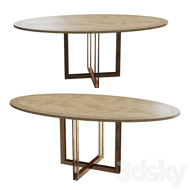 eichholtz dining table MELCHIOR OVAL 3DS Max Model