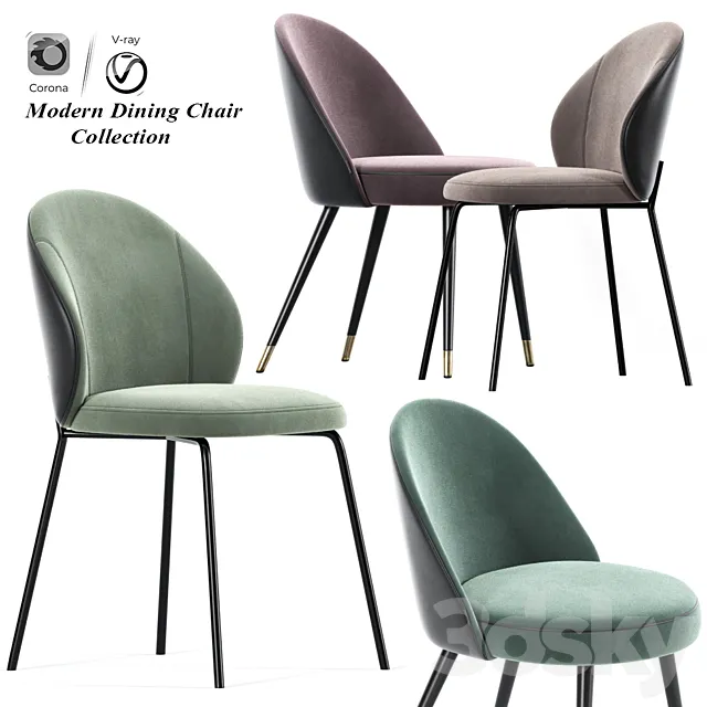 Eichholtz EN Dining Chair Collection 3DS Max Model