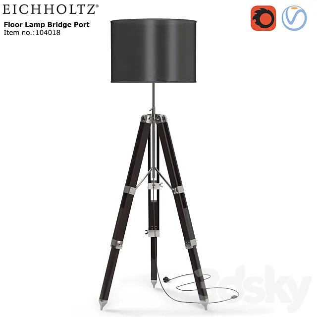 Eichholtz Floor Lamp Bridgeport 3DS Max Model