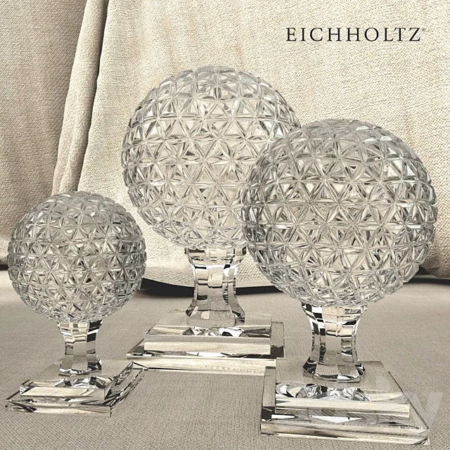 Eichholtz Glass Arabesque Objects Set Of 3 3DS Max Model