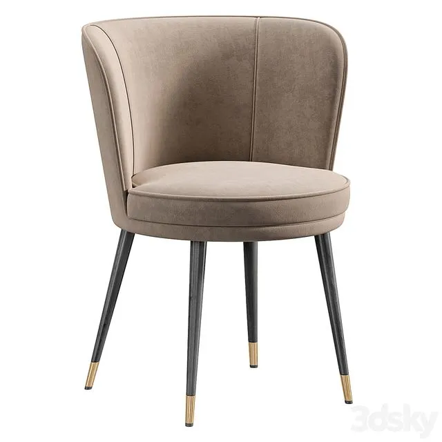 EICHHOLTZ Grenada Greige Dining Chair 3dsMax Model