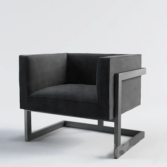 Eichholtz Mendoza Chair Black Velvet 3ds Max