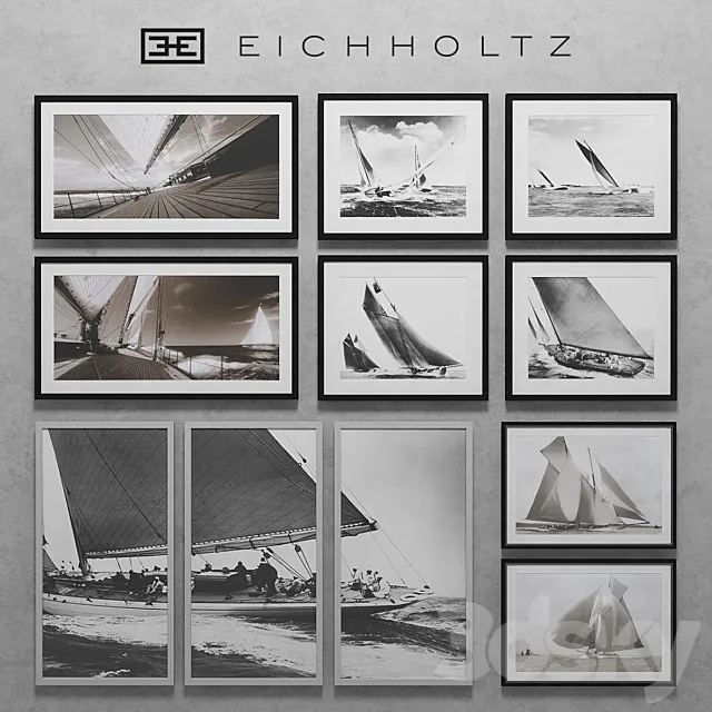 Eichholtz Set of Boat Prints 3DS Max Model