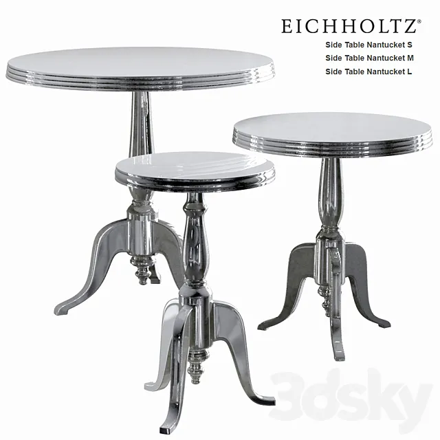 Eichholtz Side Table Nantucket S M L 3DS Max Model