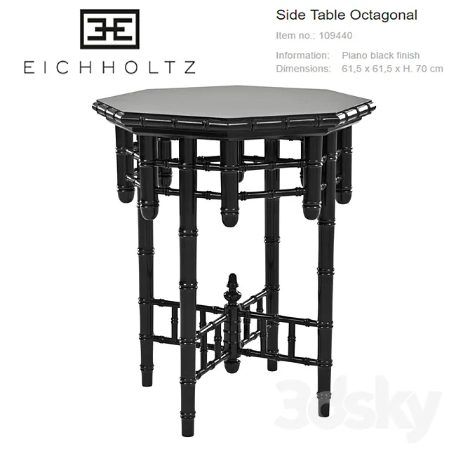 Eichholtz Side Table Octagonal 3DS Max Model