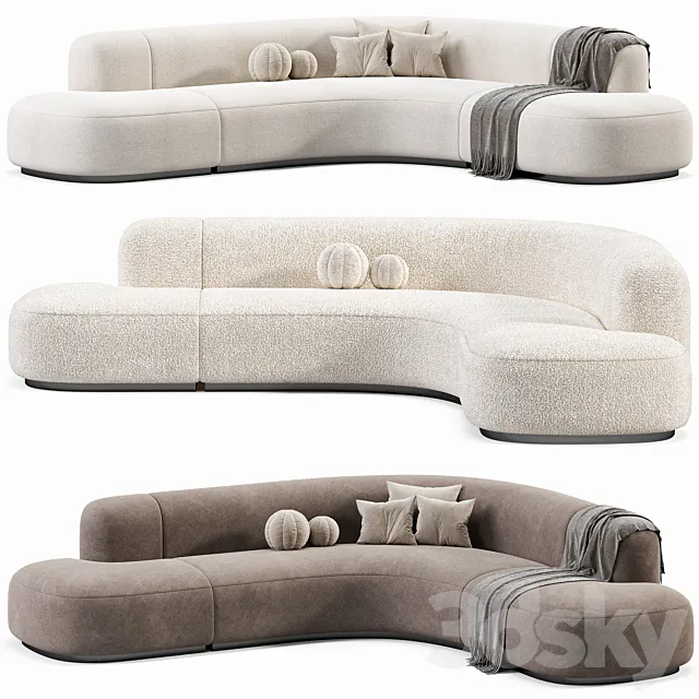 Eichholtz Sofa Bjorn Boucle Sand 3DS Max Model