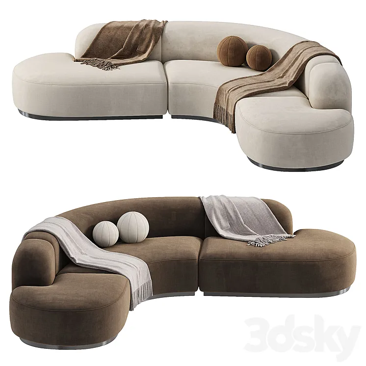Eichholtz Sofa Bjorn Boucle Sand 3DS Max Model