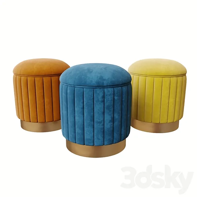 Eichholtz Stool Allegra 3ds Max