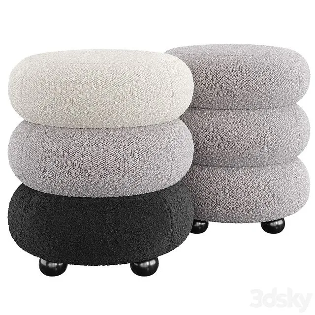 Eichholtz Stool Tulum 3dsMax Model