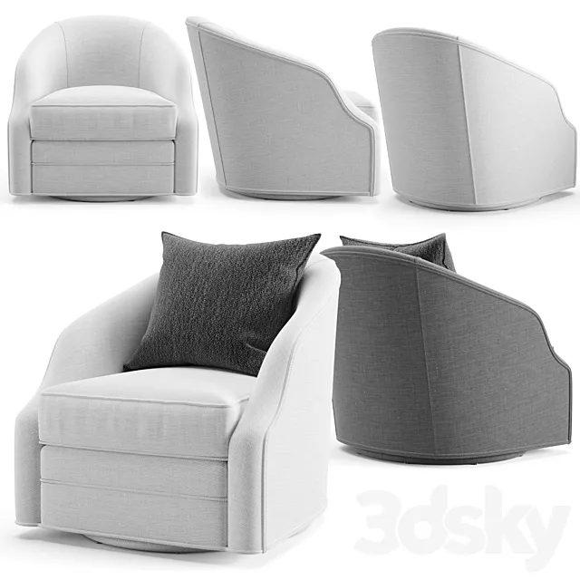 Eichholtz Swivel Chair Gustav 3DS Max Model