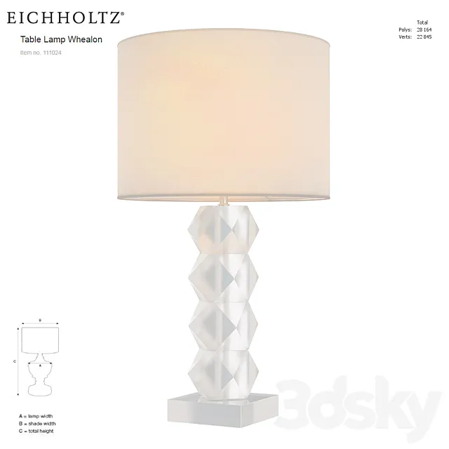 EICHHOLTZ Table Lamp Whealon 111024 3ds Max