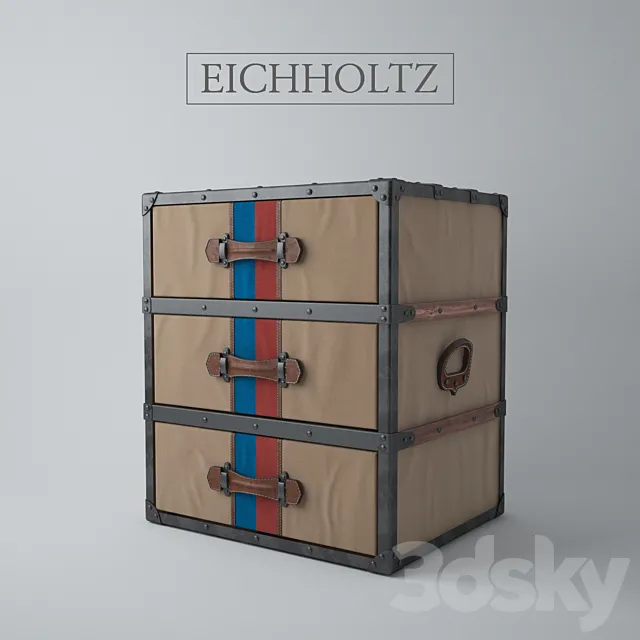 Eichholtz Table Side College 3 Drawer 3DSMax File