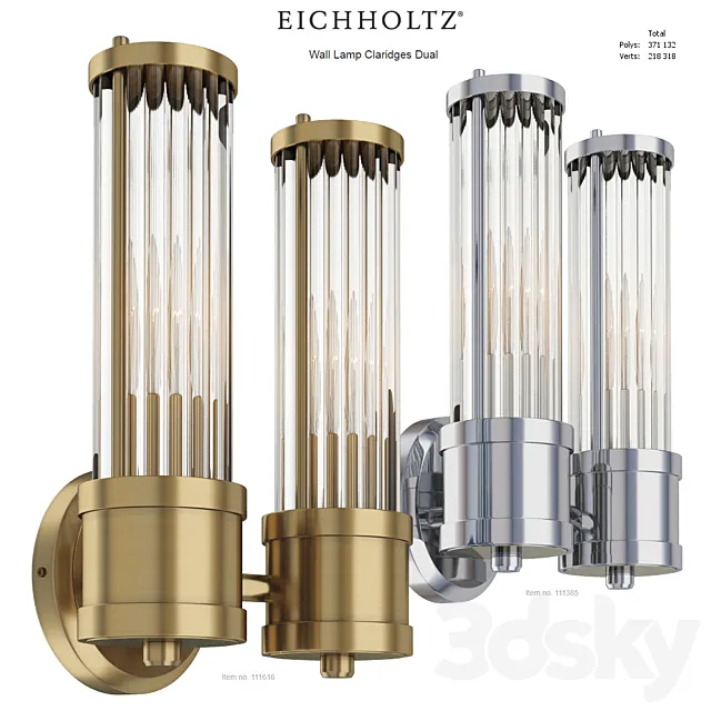 EICHHOLTZ Wall Lamp Claridges Dual 111616 111385 3ds Max