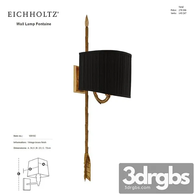 Eichholtz Wall Lamp Fontaine 109192 3dsmax Download