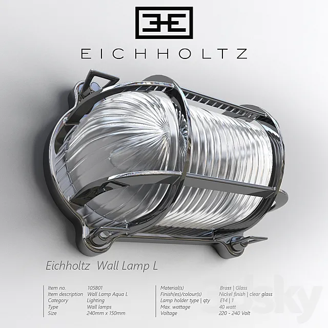 Eichholtz Wall Lamp L 3DS Max Model