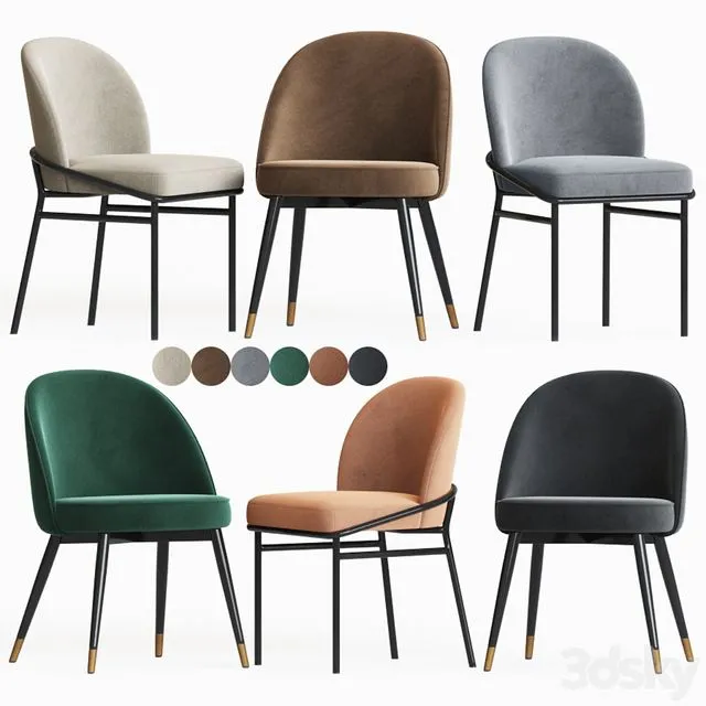 Eichholtz Willis & Cooper Dining Chair Set 3dsMax Model