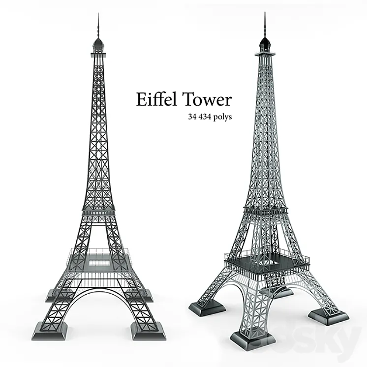 Eiffel Tower 3DS Max