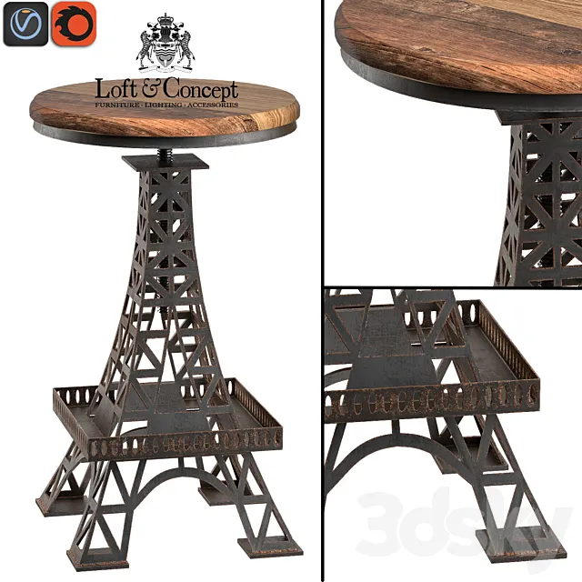 EIFFEL TOWER BAR STOOL 3DS Max Model