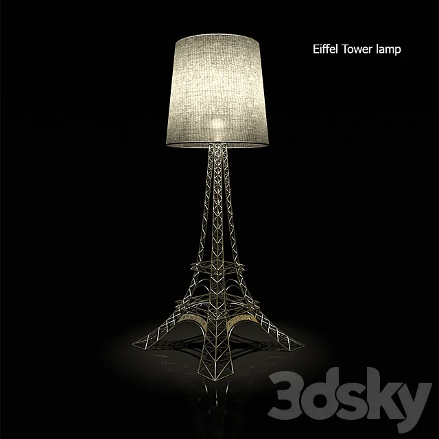 Eiffel Tower Lamp 3DS Max Model