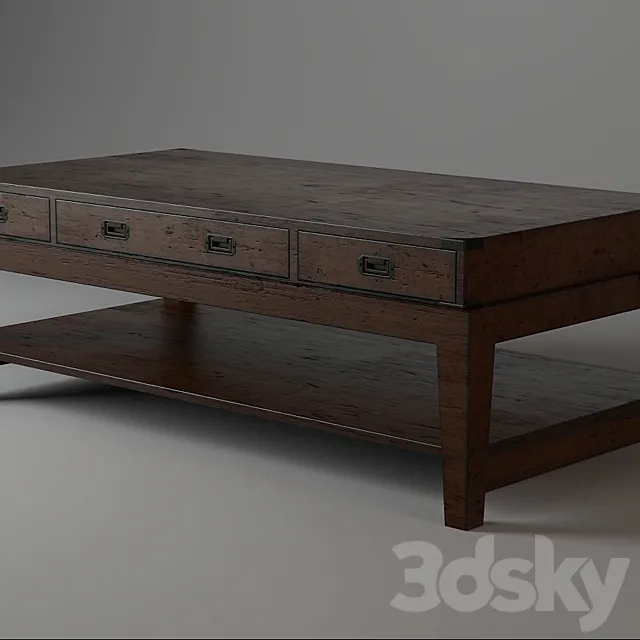 Eihholtz table coffee military 3DS Max Model