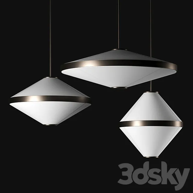 Eje pendant lamps by Holly Hunt 3DS Max Model