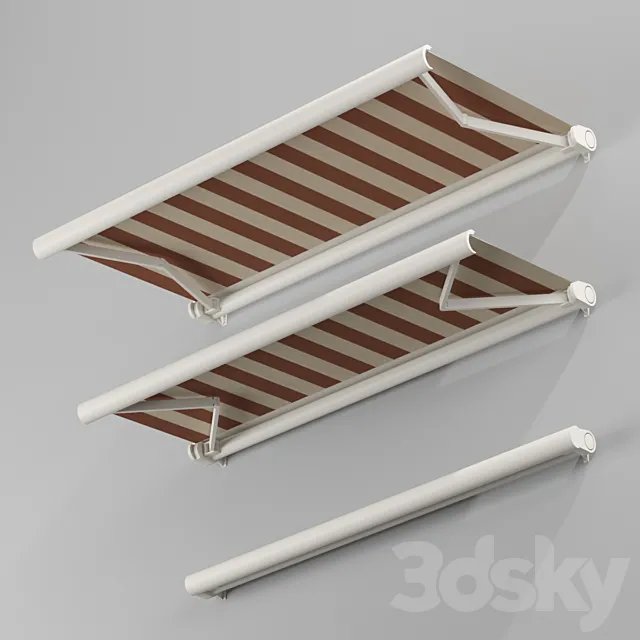 Elbow Awning Cassette Awning 01 3DSMax File