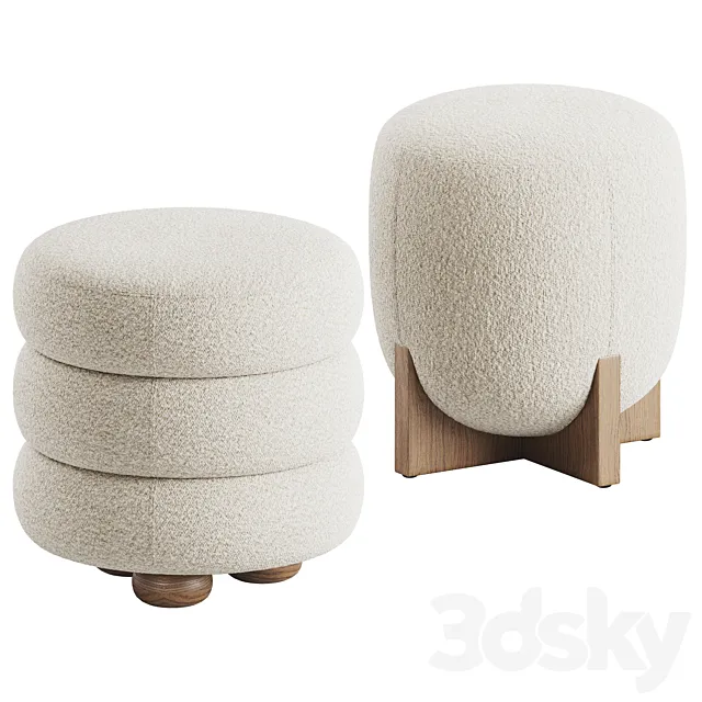 Eldon Stool & Tetbury Stool 3ds Max