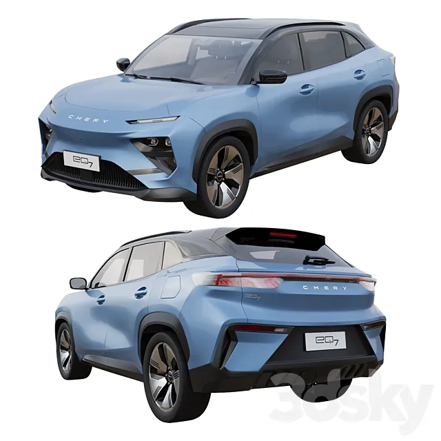 Electric crossover Chery eQ7 2023 3dsMax Model