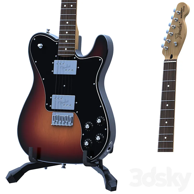 Electric Guitar Fender Telecaster 3DS Max