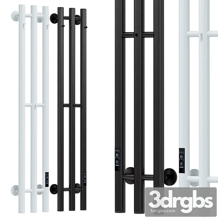 Electric Heated Towel Rail Margroid Inaro 120×12 R With Hooks Matte Black 3dsmax Download