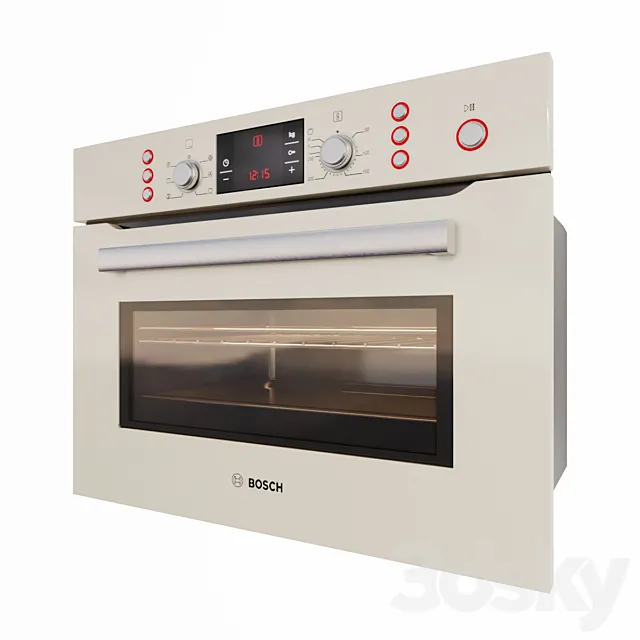 Electric oven with microwave Bosch HBC84K533 3ds Max