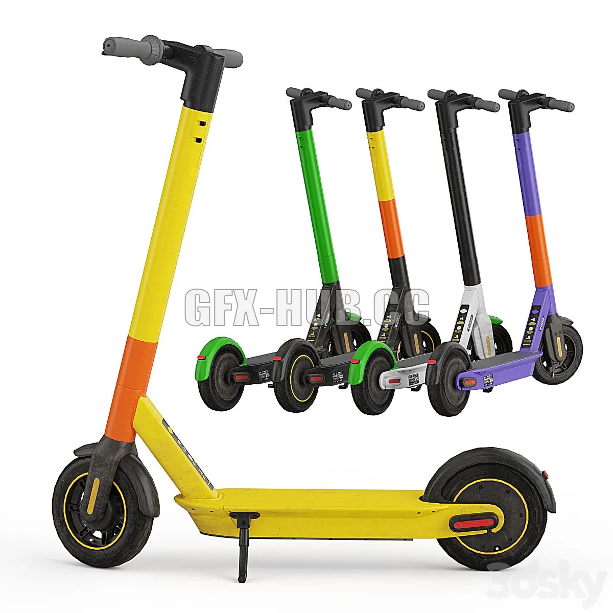 Electric scooter Ninebot MAX G30 3dsMax Model