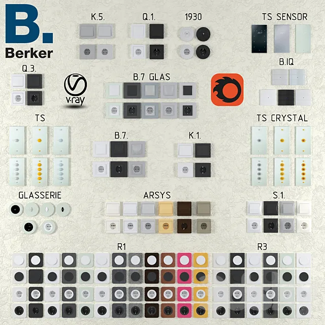 Electrical Berker 3ds Max