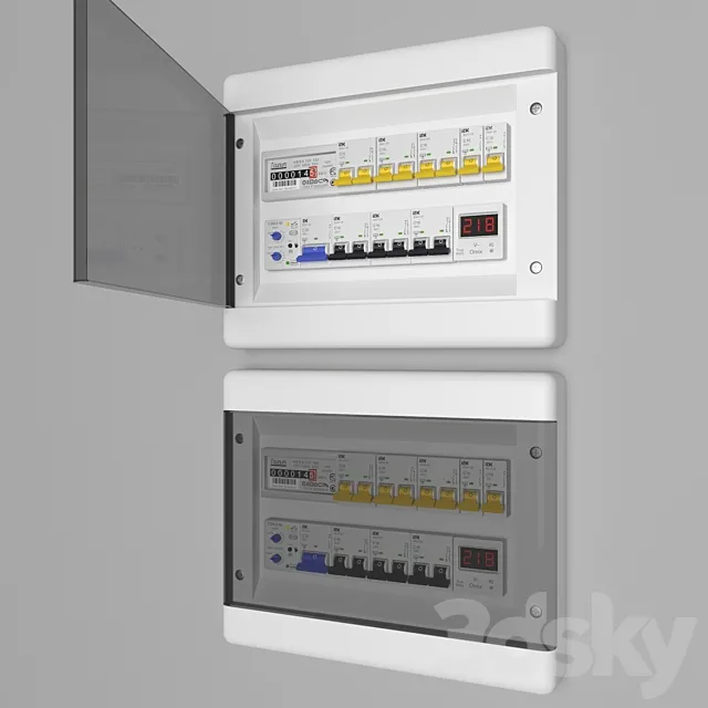 Electrical board 3 3DS Max Model