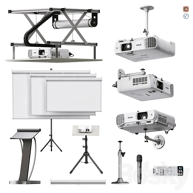 Electrical equipment set 4 3ds Max