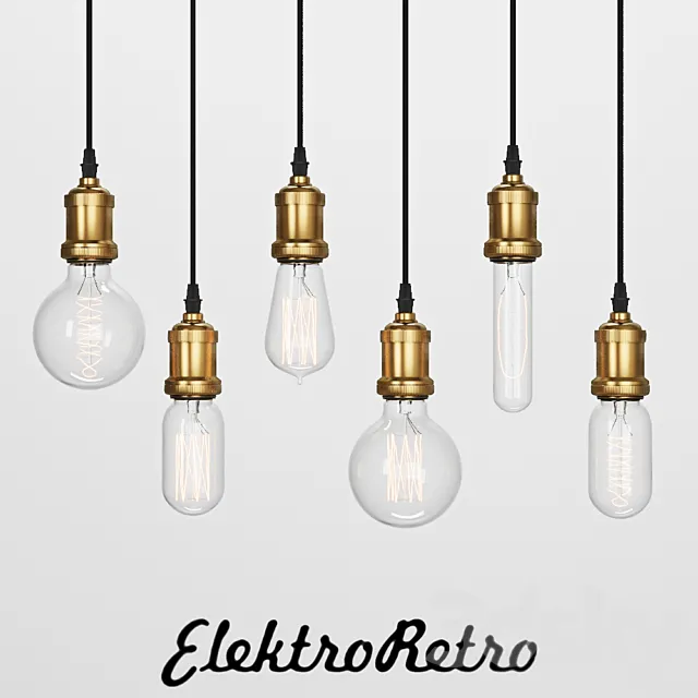 Electro Retro Bulps 3DSMax File