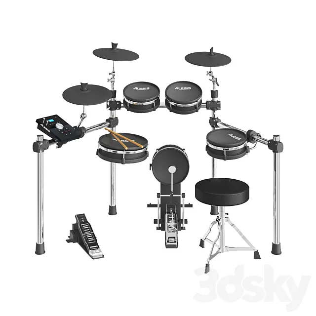 Electronic drum kit Alesis Command Mesh 3ds Max