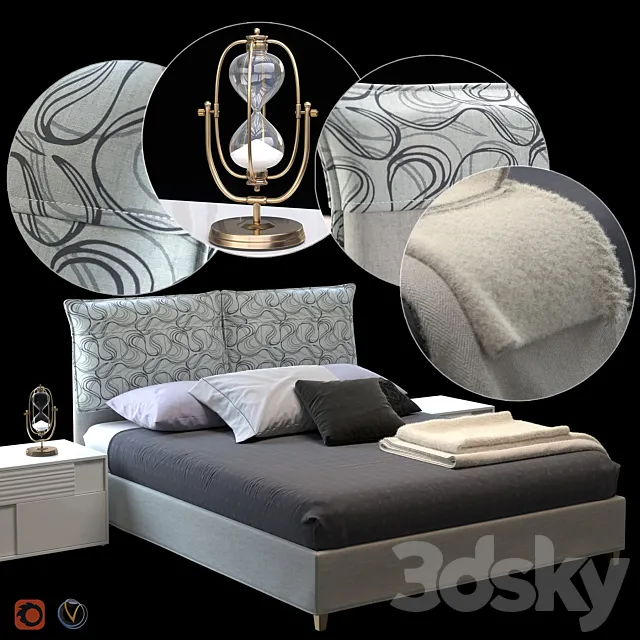 ELEGANCE Bed by Greco Strom 3ds Max