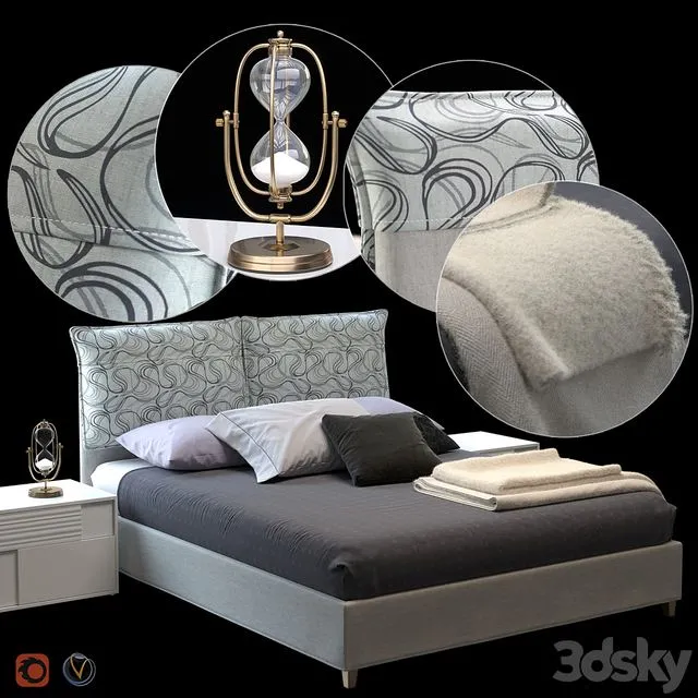 ELEGANCE Bed by Greco Strom 3dsMax Model