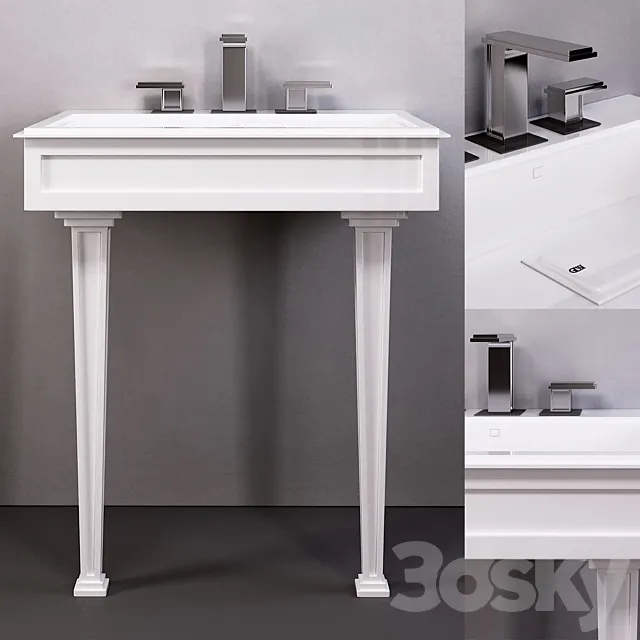 Eleganza 70 Console Basin by Gessi 3DS Max Model