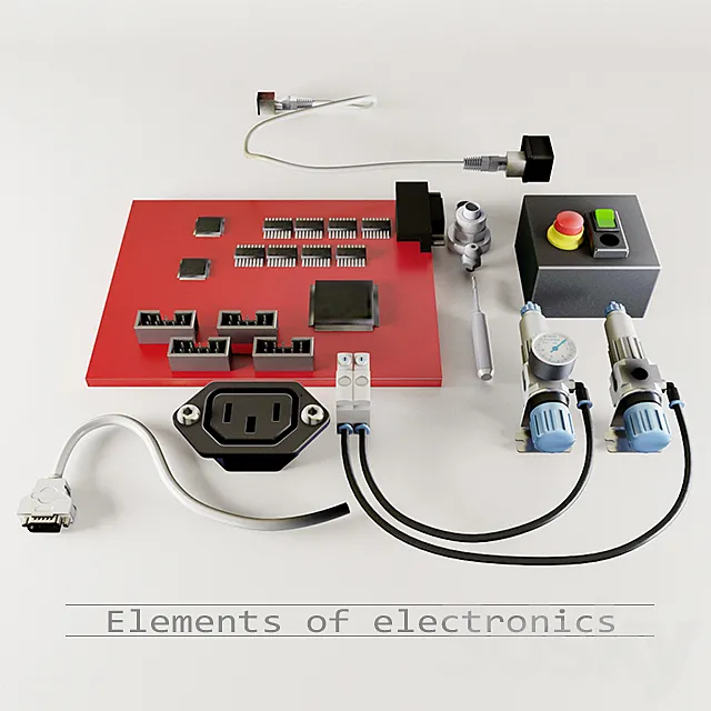 Elements of electronics 3DS Max Model