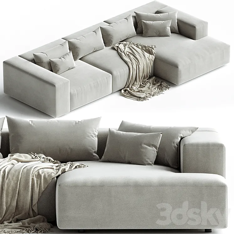 Eleonore 330x170cm modular sofa 3DS Max Model
