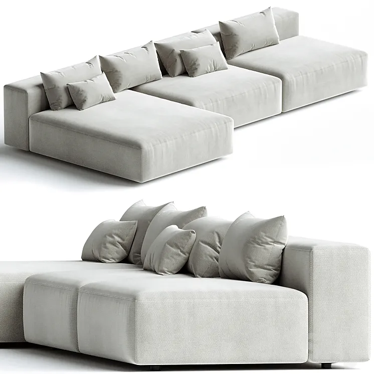 Eleonore 360x170cm modular sofa 3DS Max Model